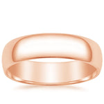 Slim Profile 6mm Wedding Ring Rose Gold 18k Wedding Band