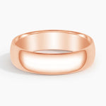 Slim Profile 6mm Wedding Ring Rose Gold 18k Wedding Band