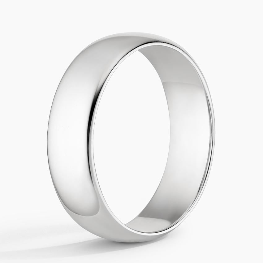 Slim Profile 6mm Wedding Ring Platinum Wedding Band