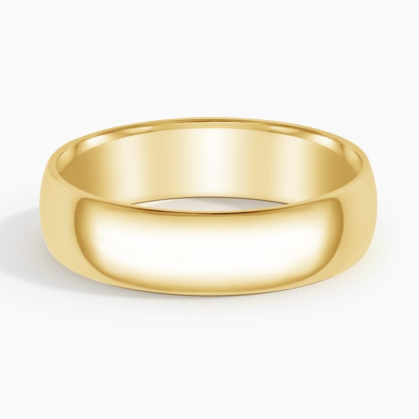 Slim Profile 6mm Wedding Ring Yellow Gold 18k Wedding Band