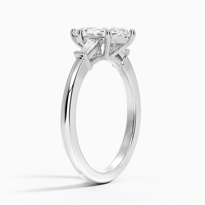 Symphony Tapered Baguette Three Stone Diamond Ring (1/5 ct. tw.) Platinum Marquise Engagement Ring