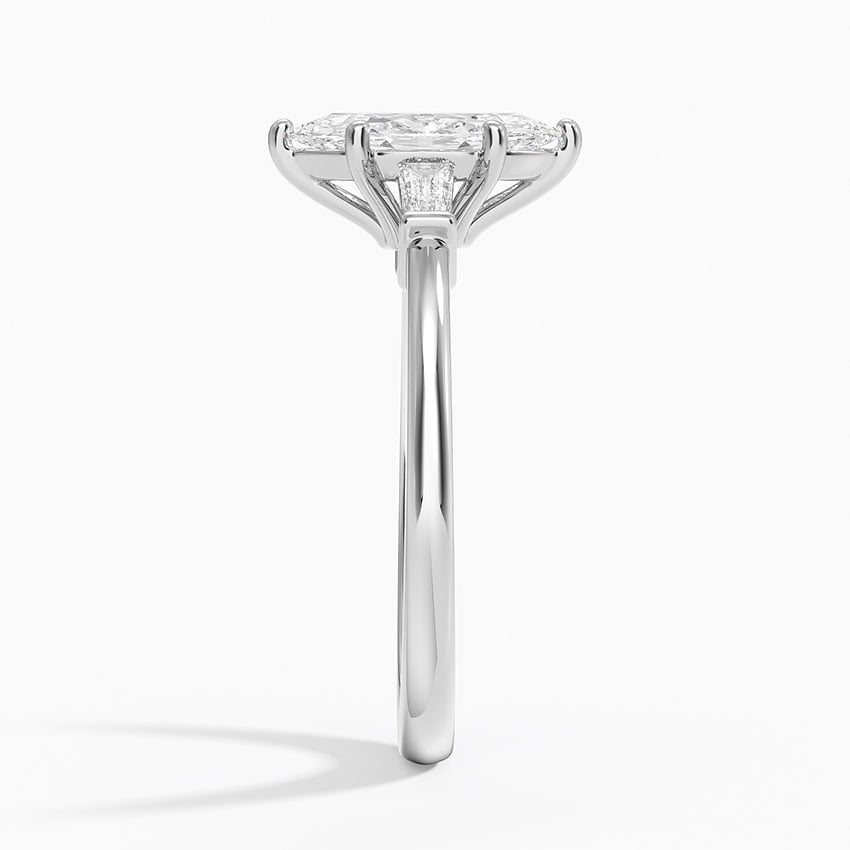 Symphony Tapered Baguette Three Stone Diamond Ring (1/5 ct. tw.) Platinum Marquise Engagement Ring