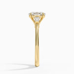 Symphony Tapered Baguette Three Stone Diamond Ring (1/5 ct. tw.) Yellow Gold 18k Oval Engagement Ring