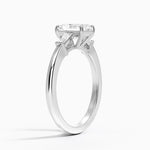 Symphony Tapered Baguette Three Stone Diamond Ring (1/5 ct. tw.) Platinum Radiant Engagement Ring