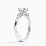 Symphony Tapered Baguette Three Stone Diamond Ring (1/5 ct. tw.) Platinum Round Engagement Ring