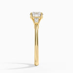 Symphony Tapered Baguette Three Stone Diamond Ring (1/5 ct. tw.) Yellow Gold 18k Round Engagement Ring