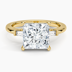 Symphony Tapered Baguette Three Stone Diamond Ring (1/5 ct. tw.) Yellow Gold 18k Princess Engagement Ring