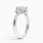 Petite Three Stone Trellis Diamond Ring (1/3 ct. tw.) Platinum Pear Engagement Ring