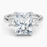 Petite Three Stone Trellis Diamond Ring (1/3 ct. tw.) Platinum Radiant Engagement Ring