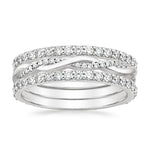 Twisted Vine Diamond Ring Stack (1 1/4 ct. tw.) Platinum Eternity Band