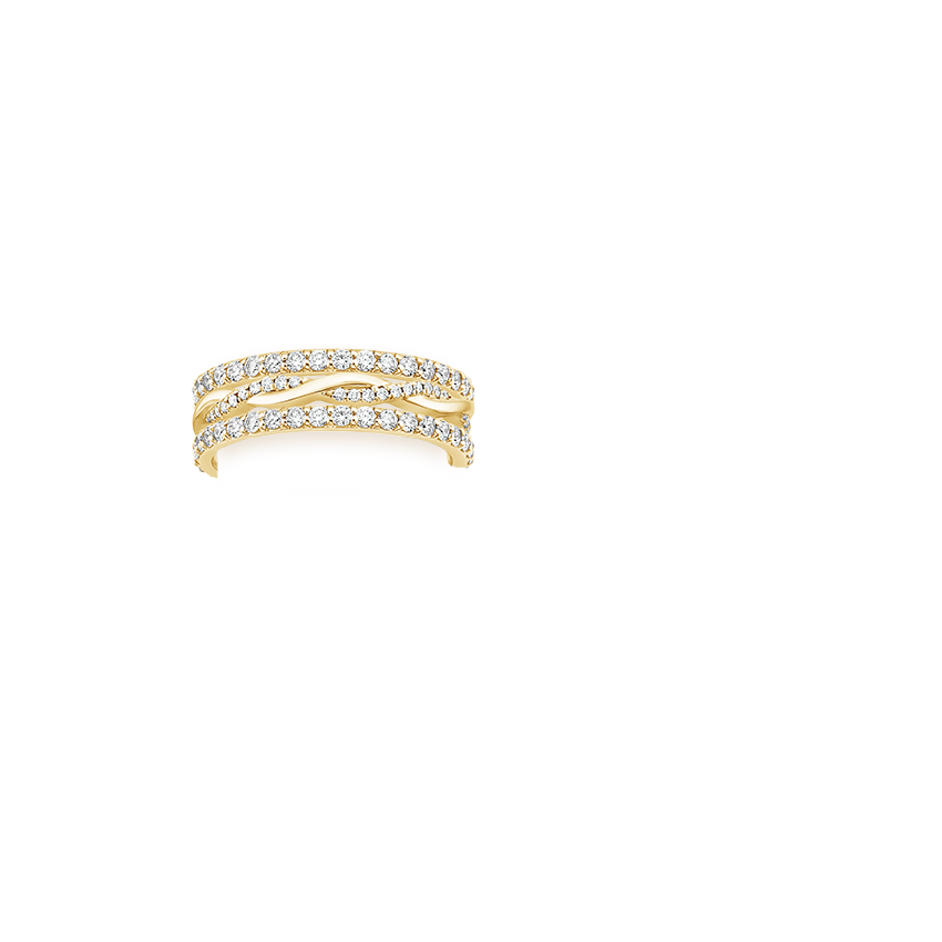 Twisted Vine Diamond Ring Stack (1 1/4 ct. tw.) Yellow Gold 18k Eternity Band