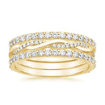 Twisted Vine Diamond Ring Stack (1 1/4 ct. tw.) Yellow Gold 18k Eternity Band