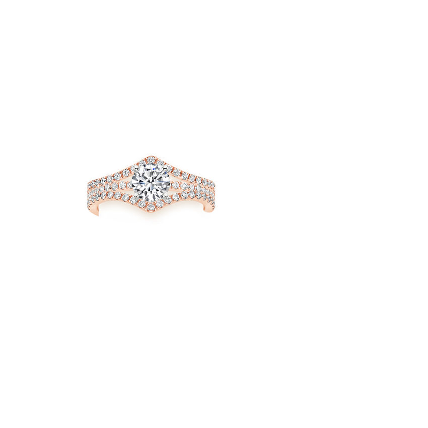 Flair Nested Diamond Ring Stack (1/3 ct. tw.) Rose Gold 18k Wedding Band
