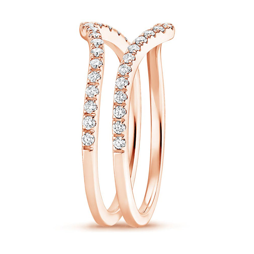 Flair Nested Diamond Ring Stack (1/3 ct. tw.) Rose Gold 18k Wedding Band