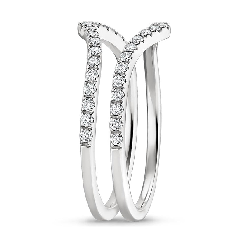 Flair Nested Diamond Ring Stack (1/3 ct. tw.) Platinum Wedding Band