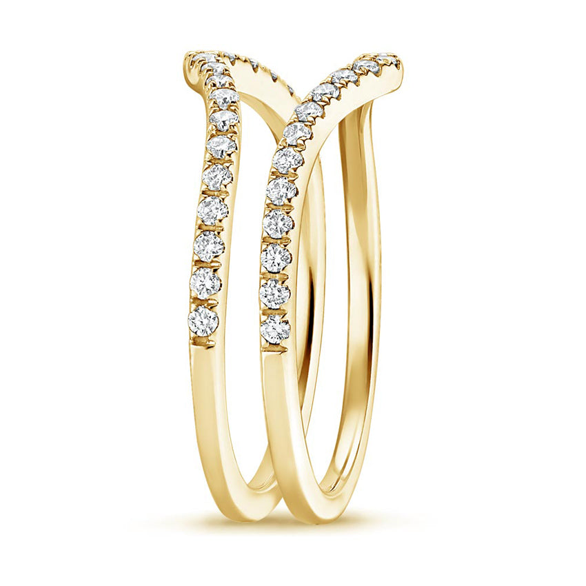Flair Nested Diamond Ring Stack (1/3 ct. tw.) Yellow Gold 18k Wedding Band