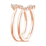 Lunette Nested Diamond Ring Stack Rose Gold 18k Wedding Band