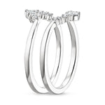 Lunette Nested Diamond Ring Stack Platinum Wedding Band