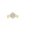 Lunette Nested Diamond Ring Stack Yellow Gold 18k Wedding Band