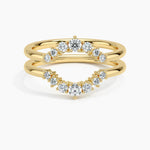 Aria Nested Contoured Diamond Ring Stack (1/3 ct. tw.) Yellow Gold 18k Wedding Band