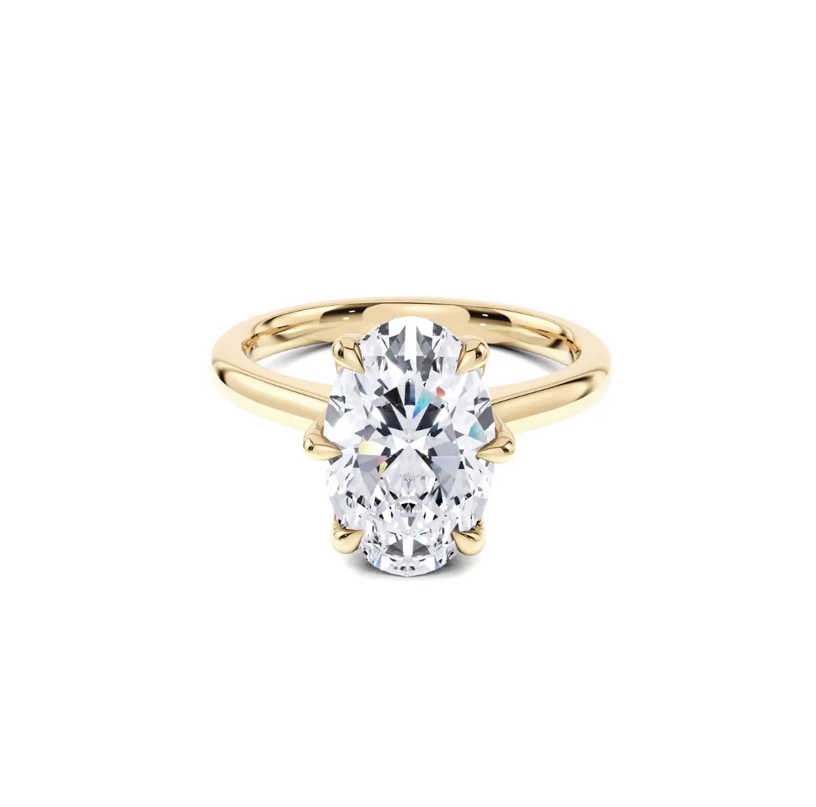 Tulip Floral Engagement Ring with a 2.5 Carat Diamond Centre Stone