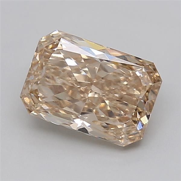 2.14 ct Radiant Cut Champagne Diamond EX EX