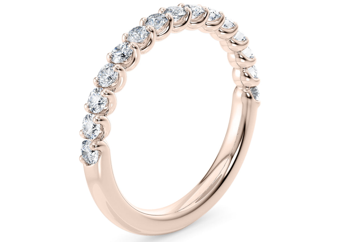 Ballerina Rose Gold 18k Full Set Natural Eternity Ring