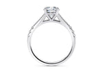 Oxford Diamond Band Platinum Round Engagement Ring