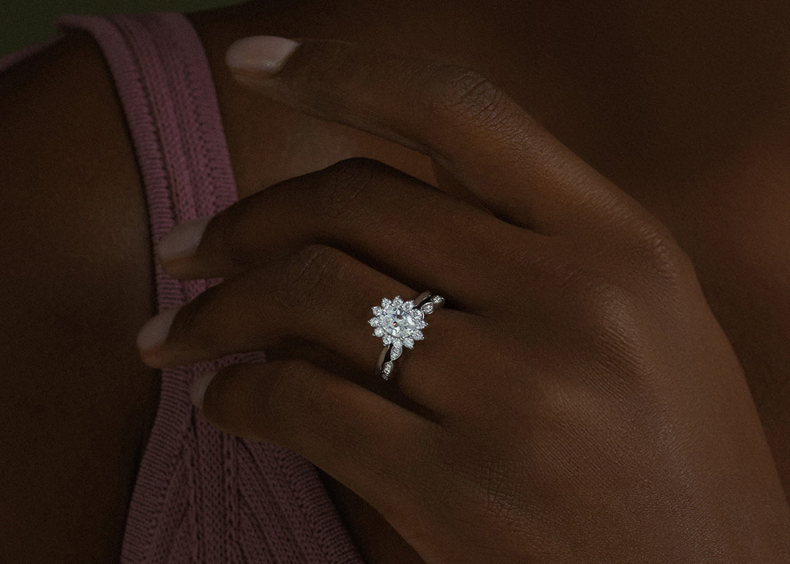 Primrose Rose Gold 18k Half Set Eternity Ring