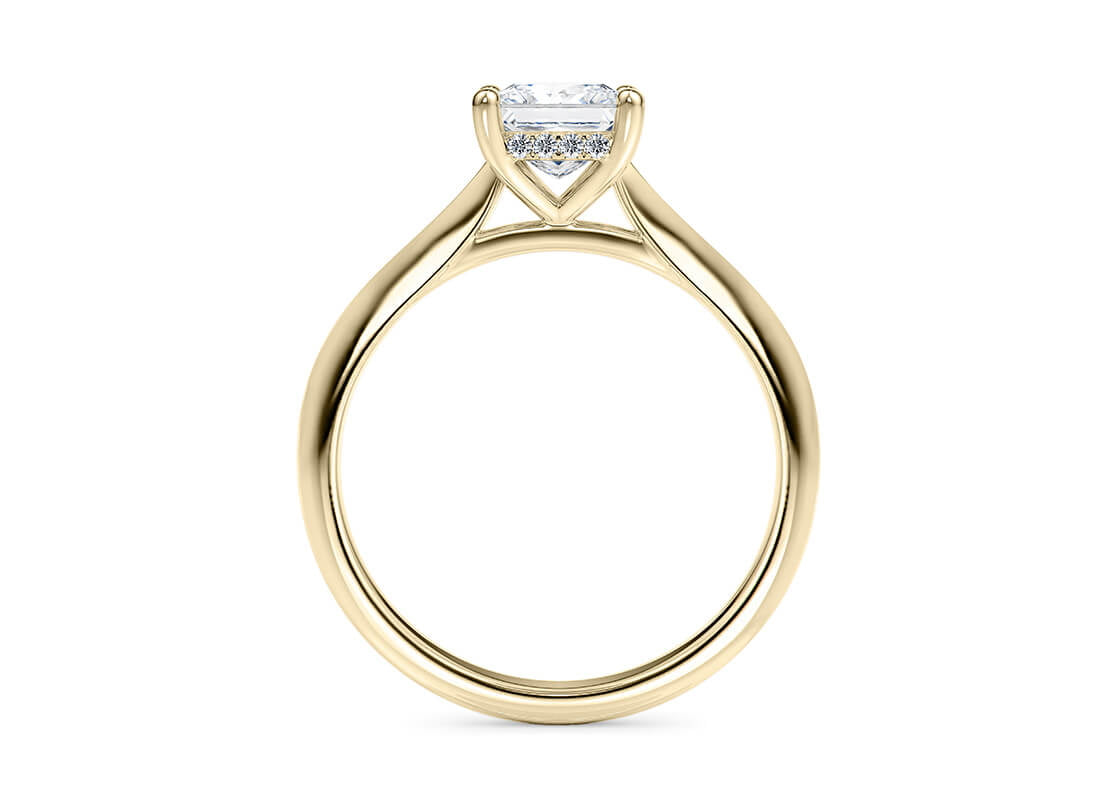 Hope Solitaire Yellow Gold 18k Princess Engagement Ring