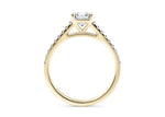 1477 Vintage Yellow Gold 18k Asscher Engagement Ring