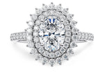 Berkeley Halo Platinum Oval Engagement Ring