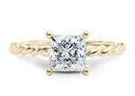 Ascot Solitaire Yellow Gold 18k Princess Engagement Ring