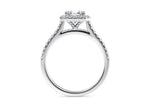 Aphrodite Halo Platinum Asscher Engagement Ring