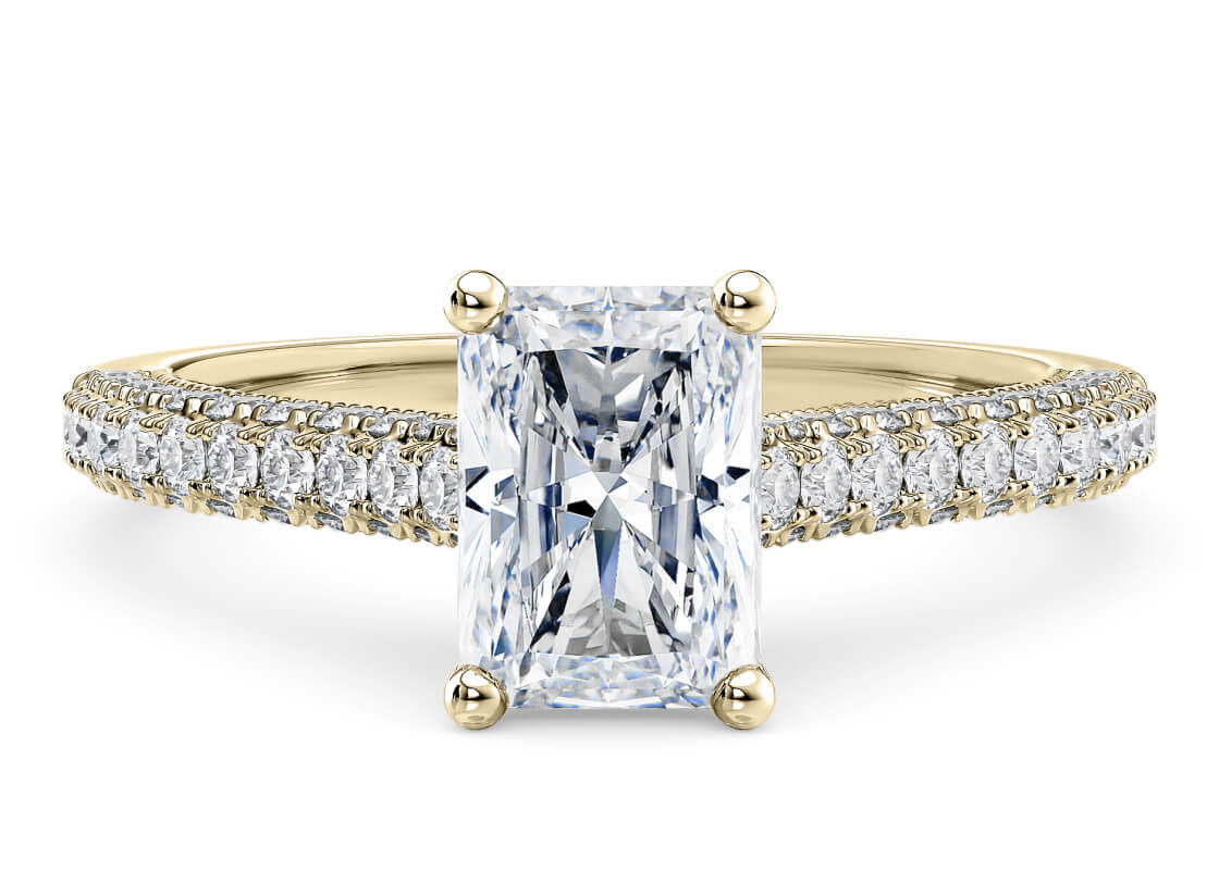 Bloomsbury Vintage Yellow Gold 18k Radiant Engagement Ring