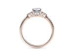 Gaia Vintage Rose Gold 18k Oval Engagement Ring