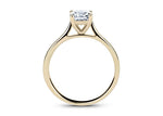 Contour Solitaire Yellow Gold 18k Cushion Engagement Ring