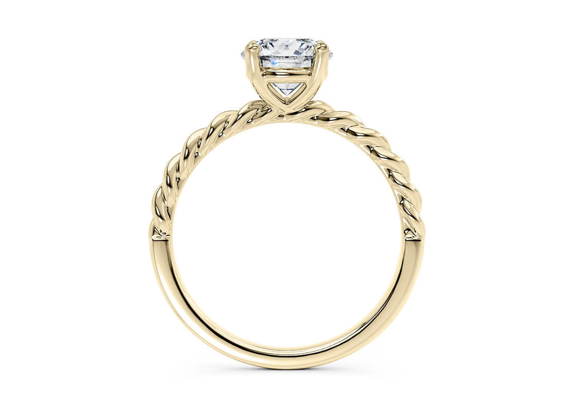 Ascot Solitaire Yellow Gold 18k Round Engagement Ring