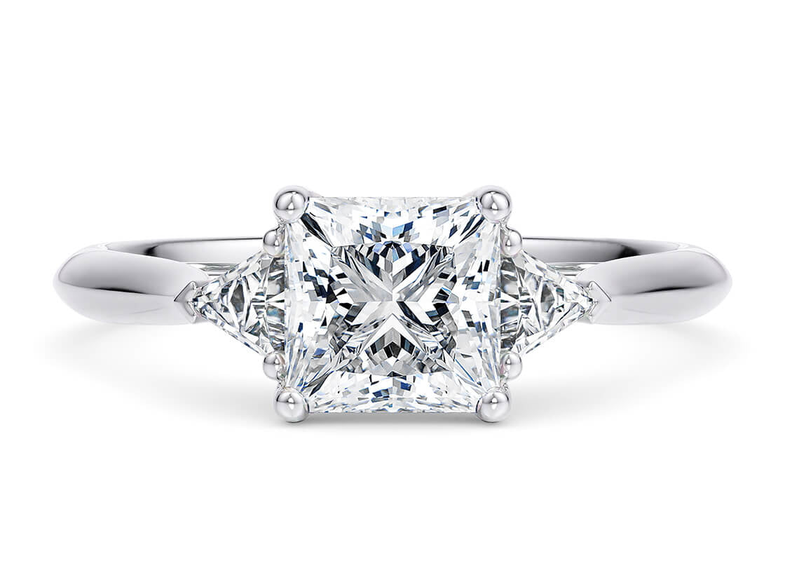 Paris Trilogy Platinum Princess Engagement Ring