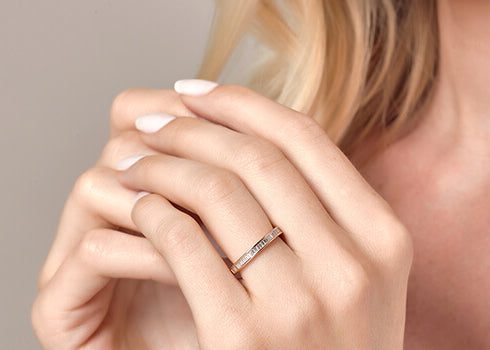 Elegance Rose Gold 18k Eternity Ring