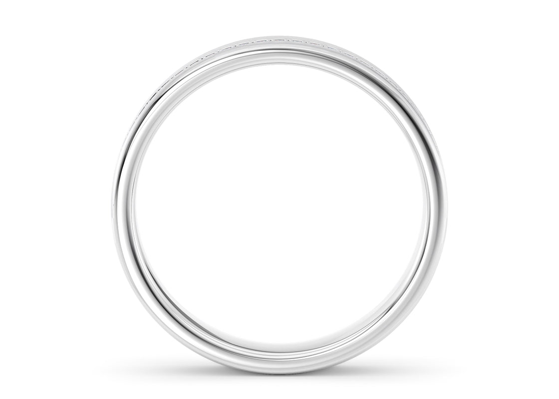 Andreas Brushed  White Gold 18k Lab Grown Wedding Band