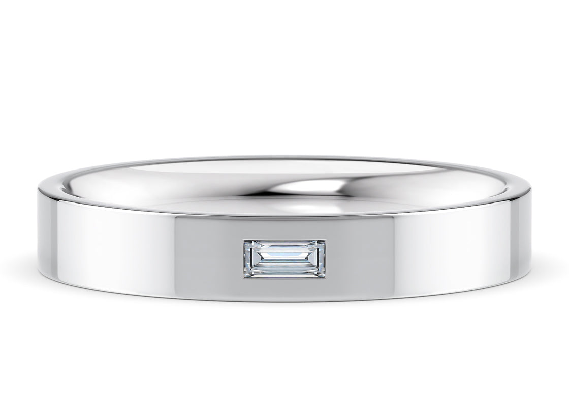 Marcus White Gold 18k Lab Grown Wedding Band