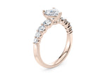 Lyra Diamond Band Rose Gold 18k Heart Engagement Ring