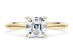 Iris Solitaire Yellow Gold 18k Asscher Engagement Ring