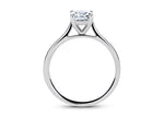 Contour Solitaire Platinum Cushion Engagement Ring