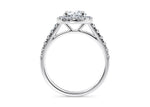 Medici Halo Platinum Round Engagement Ring