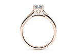 Victoria Diamond Band Rose Gold 18k Radiant Engagement Ring