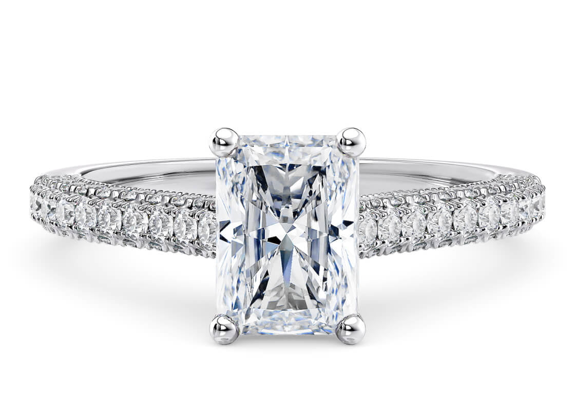 Bloomsbury Vintage Platinum Radiant Engagement Ring