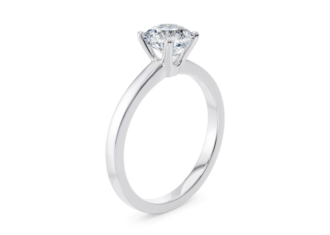 1477 Classic Solitaire Platinum Round Engagement Ring