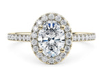 Aphrodite Halo Yellow Gold 18k Oval Engagement Ring